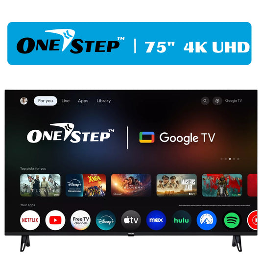 OneStep 75" Class 4K UHD Google Smart LED TV